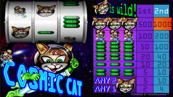 Haz click y juega el juego de tragamonedas gratis Cosmic Cat Juego de tragamonedas Cosmic Cat