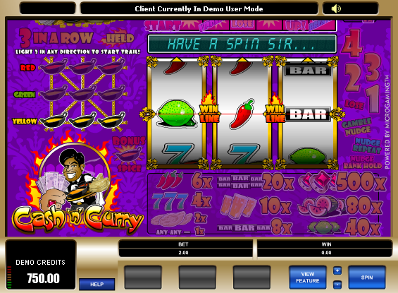 Haz click y juega el juego de tragamonedas gratis Cash'n Curry Juego de tragamonedas Cash'n Curry