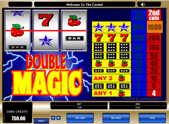 Haz click y juega el juego de tragamonedas gratis Double Magic Juego de tragamonedas Double Magic