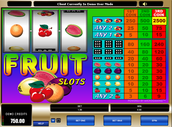 Juego de tragamonedas Fruit Slots 