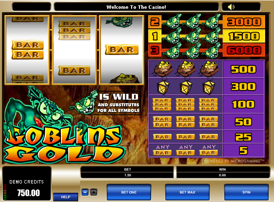Juego de tragamonedas Goblins Gold 