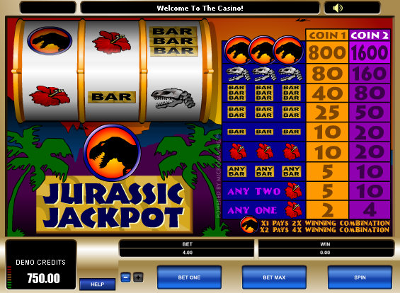 Juego de tragamonedas Jurassic Jackpot 