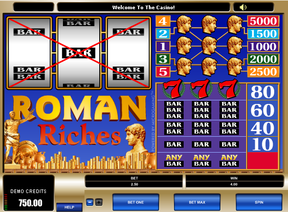 Juego de tragamonedas Roman Riches 