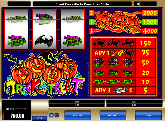 Juego de tragamonedas Trick or Treat 