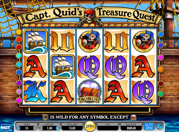 Haz click y juega el juego de tragamonedas gratis Captain Quid's Treasure Quest Captain Quid's Treasure Quest juegos de tragamonedas gratis
