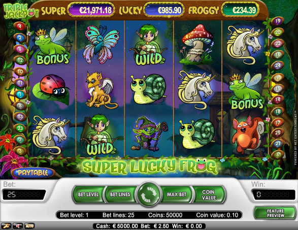 Super Lucky Frog juegos de tragamonedas gratis