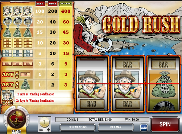 Haz click y juega el juego de tragamonedas gratis Gold Rush Gold Rush juegos de tragamonedas gratis