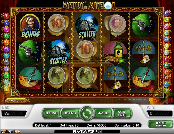 Mystery at the Mansion juegos de tragamonedas gratis