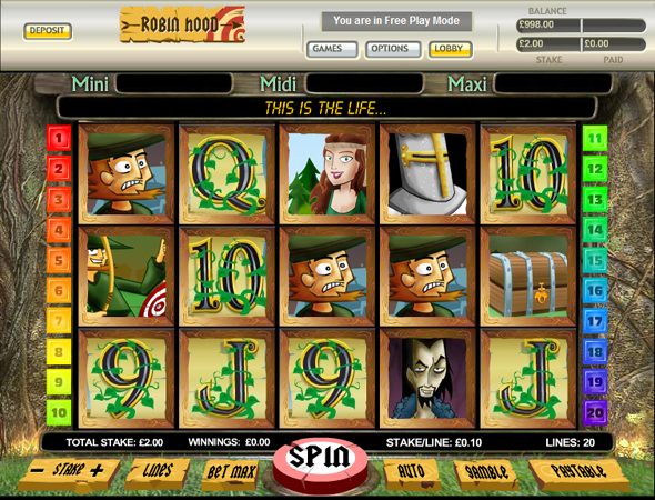 Haz click y juega el juego de tragamonedas gratis Robin Hood Robin Hood juegos de tragamonedas gratis