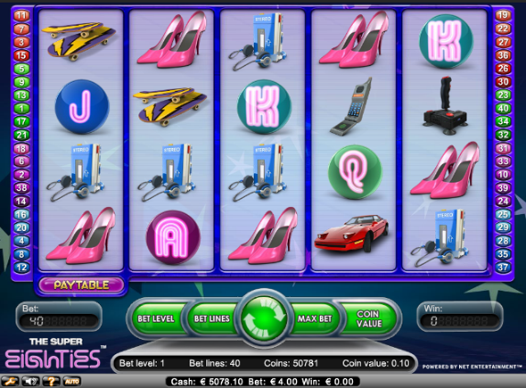 Super 80's juegos de tragamonedas gratis