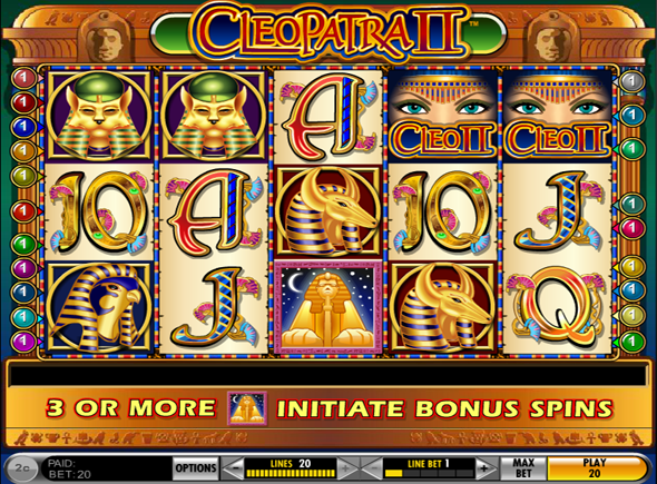 Haz click y juega el juego de tragamonedas gratis Cleopatra 2 Juego de tragamonedas Cleopatra 2