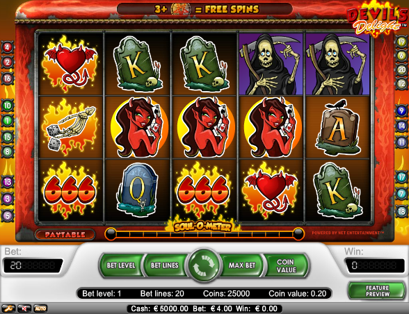 Haz click y juega el juego de tragamonedas gratis Devil's Delight Juego de tragamonedas Devil's Delight